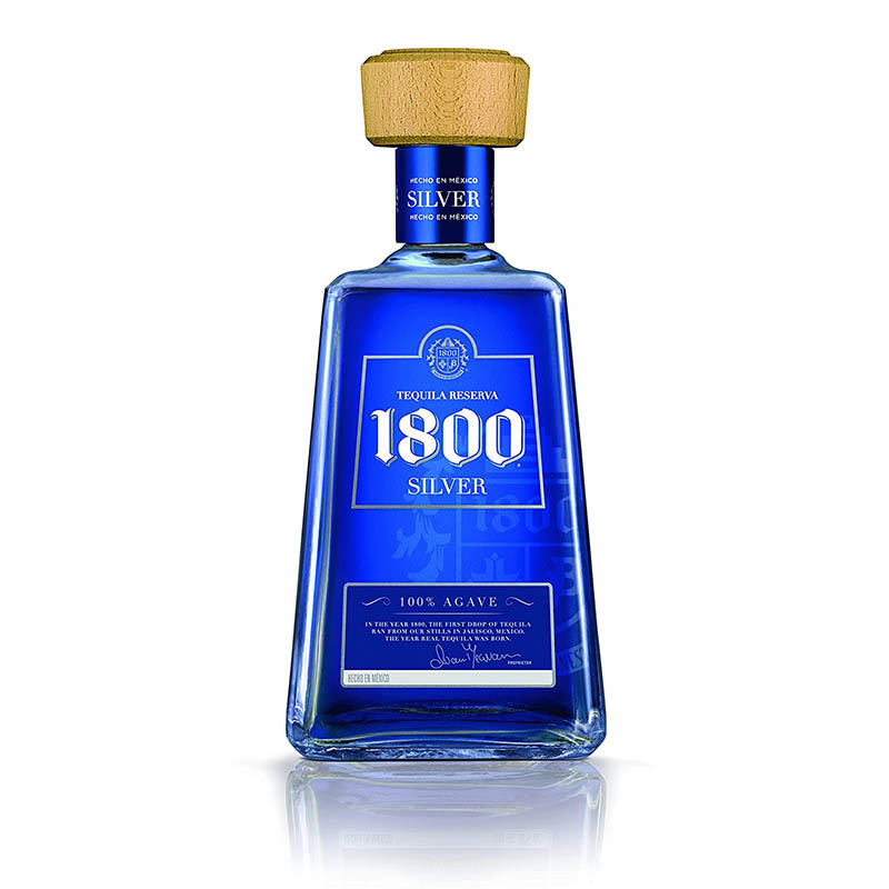 Botella de 70 cl de Tequila 1800 Silver. 